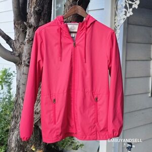 WEATHERPROOF Rain Hooded Full Zip‎ Windbreaker Jacket Casual Pink Women's Medium